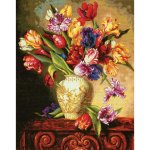 Gold Collection Parrot Tulips Counted Cross Stitch Kit (image for) Gold Collection Parrot Tulips Counted Cross Stitch Kit